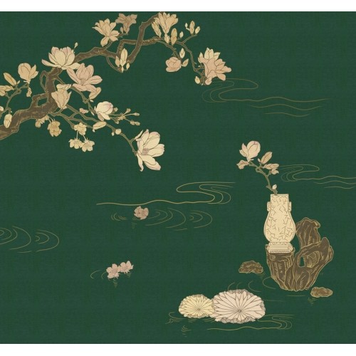 竹节真丝无缝墙布