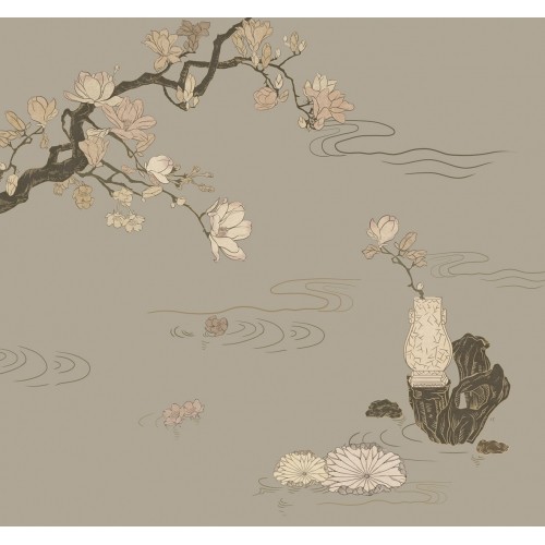 竹节真丝无缝墙布