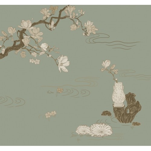 竹节真丝无缝墙布