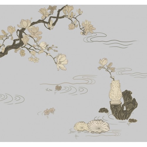 竹节真丝无缝墙布